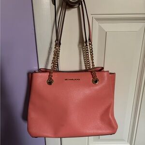 Michael Kors Peach Shoulder Bag